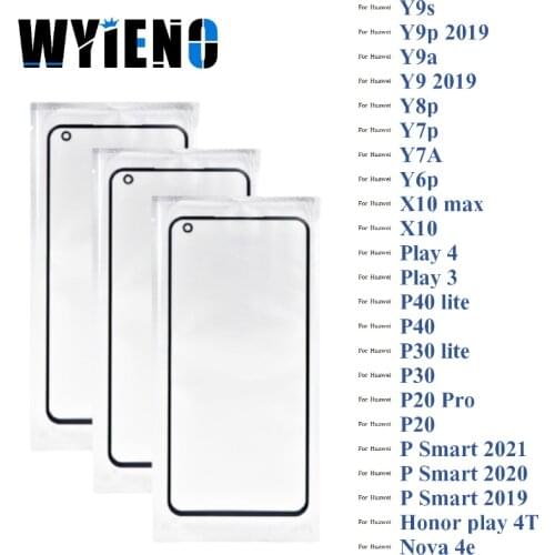 2in1 Digitizer LCD Sensor Glass For Huawei Y9s Y9p Y9a Y9 Y8p Y7p Y7A Y6p Play 3 4 4T Touch Screen Glass lens With OCA 10pcs/lot