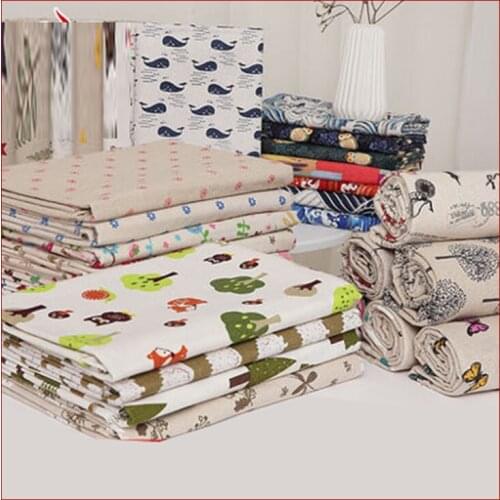 Xq120 Cotton Linen Fabric Tilda For Handmade Hometextile Sewing For Patchwork Cloth For Dress Sofa Shirt Sheet Material 50*150cm