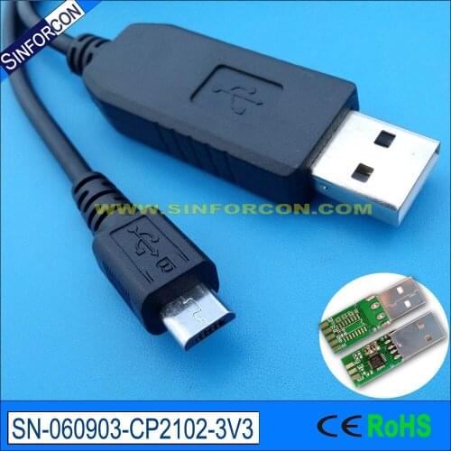 Silicon cp2102 usb uart ttl cable with micro usb for mobile phone download cable upgrade cable flash cable
