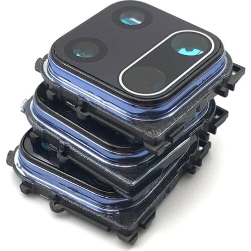 10Pcs/Lot, Housing Back Rear Camera Glass Lens With Cover Frame Holder For Xiaomi Redmi Note 9S 9 Pro