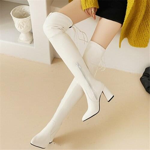 Teng Easy Reach New Women Stretch Suede Thigh High Boots Winter Sexy Black Over The Knee Boots Fashion Overknee Boots Women Shoe