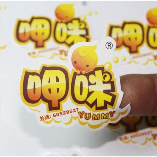 High quality logo print sticker with strong adhesive