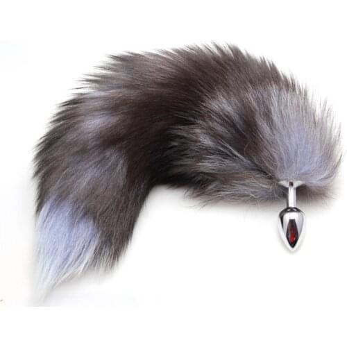 Adult Sexy Faux Fox Tail Anal Plug Couple Flirting Adult Games Anal Bead Butt Plug Stimulator Sex Products Flirt Toys For Women