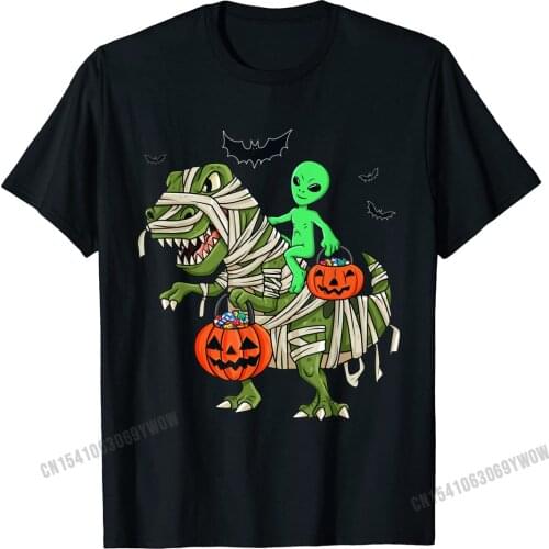 Halloween Alien Riding T Rex Funny Boys Women T-Shirt Camisas Men Custom Mens Top T-Shirts Prevailing Cotton Tees Personalized