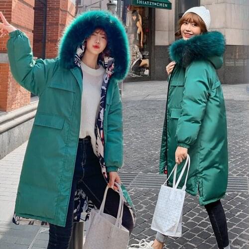 Winter Jacket Women Fur Hood Winter Long Parka Coat Thick Double Warm Big Fur Collar Hooded Parka Winter Jacket coat women