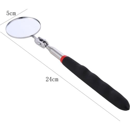 1Pc Car Telescopic Detection Lens Inspection Round Mirror 360 Repair Tool