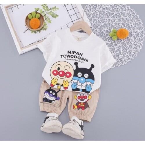 2021 Toddle Baby Boy Clothing Set 2PC Cartoon Cotton Printed T-Shirt Short Infant Children Outfits Kids Suit Clothing 1 2 3-4Y