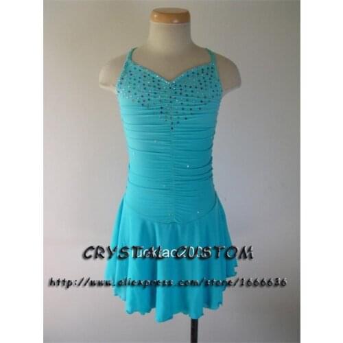 2016 Hot Sales Figure Ice Skating Dresses For Girls New Brand Vogue Figure Skating Competition Dress DR2956