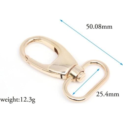 25mm trigger snap hook light Gold metal trigger snap hook swivel clasp hooks Hardware Accessories
