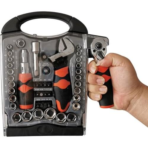 1 Set/45-piece Ratchet sleeve tool set Car repair toolbox Vehicle tools Bicycle motorcycle sleeve Car modification tools Sleeve