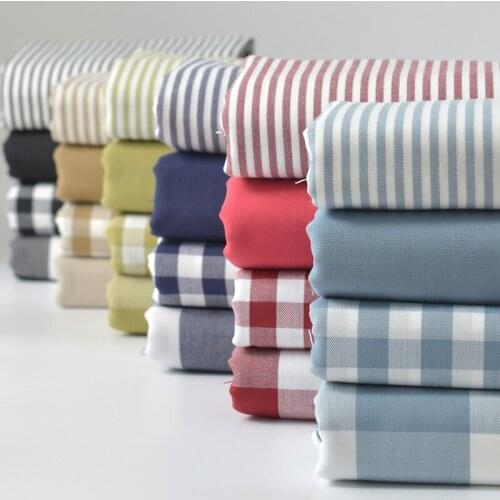 50cm*145cm/Piece,Plaid Thickened Polyester Cotton Canvas Fabric,Clothing Curtain Tablecloth,Puppet Cloth,DIY Manual Material