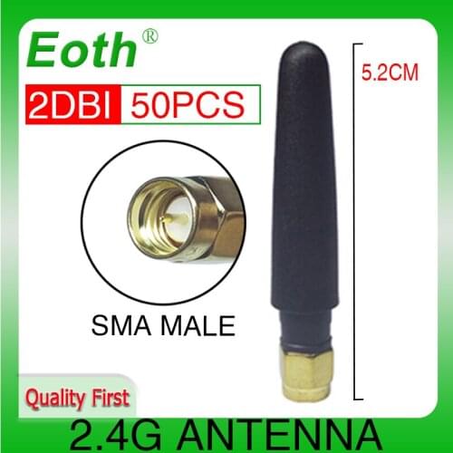 50pcs Wholesale 2.4GHz Antenna pbx 3dbi Wifi Antenna SMA Male connector antena 2.4 ghz antenne wifi Aerial wi-fi antenas