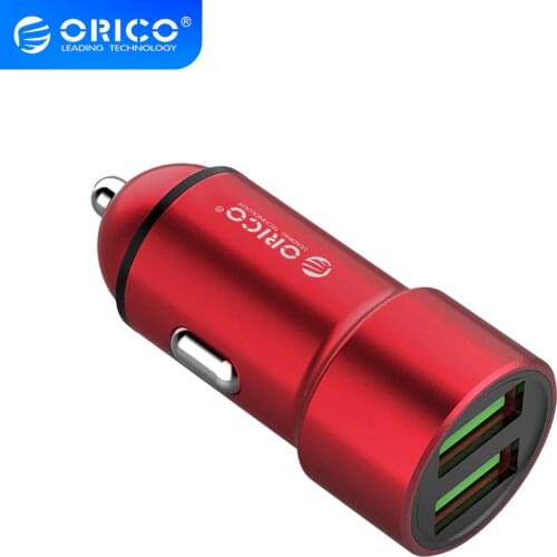 ORICO Dual USB Car Charger 5V 2.1A 12W Max Car Charger For iPhone Huawei Xiaomi Mobile Phone 2 USB Ports Charger Adapter
