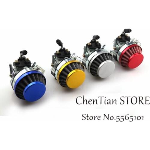 Free Shipping 49cc 50cc 60 66 80cc 2 Stroke Carburetor Air Filter Carb Fit Motorized Bike Bicycle Mini Bike Atv