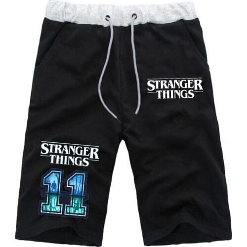 Stranger Things Sports Sweat Breathable Pants Students Men Boys Print Cotton Sports Short Pants Jogging Short Pants Beach Short