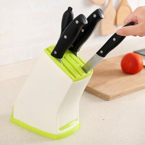 Household kitchen plastic knife holder, knife storage rack, drain kitchen knife rack, freely insert storage rack