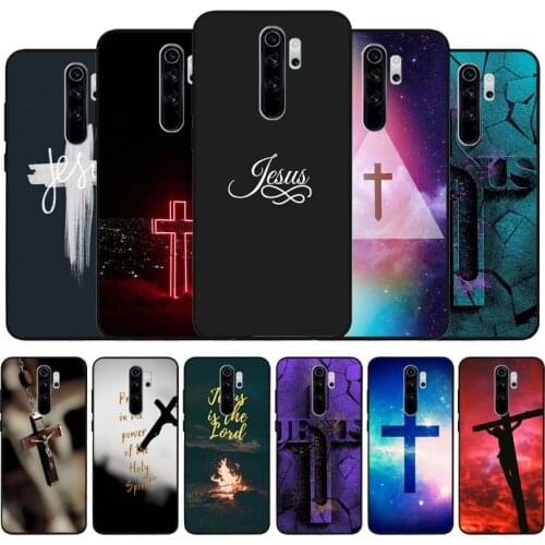 Jesus Cross black Silicone Phone Case For Redmi note 9 8 7 Pro S 8T 7A Cover