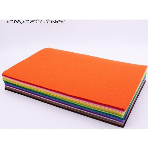 CMCYILING 40 Pcs/lot 20cm*30cm Felt Fabric 1 mm Thickness Polyester Cloth For Needlework DIY Sewing Dolls Crafts Felt Sheet