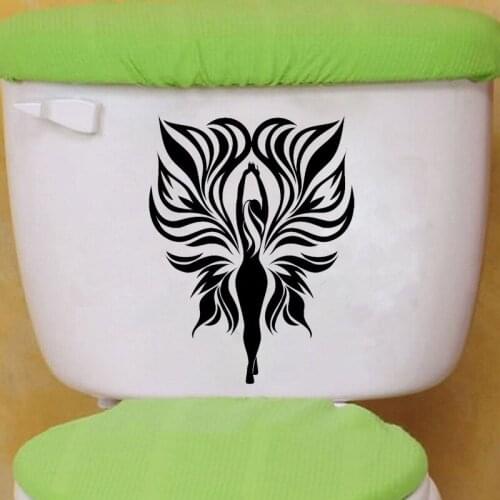 Fairy Girl Home Decor Toilet Sticker Vinyl Wall Decal Fashion 6WS0034