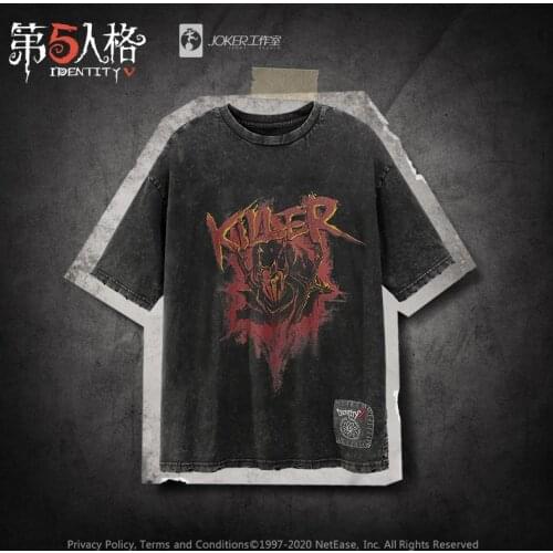 Game Identity V Jack ROCK Limited T-shirt Theme Cosplay T shirt Men Women Couples Punk Style Short Sleeve Tee Official Original