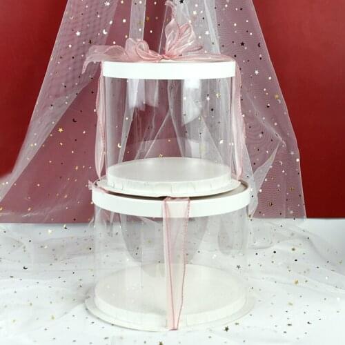 1pcs 4Inch/6 Inch Round Transparent Packing Box Cake Dessert Flowers Dustproof Display Storage Box Wedding Birthday Decoration