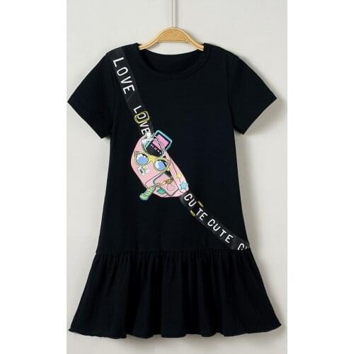 LUCKKIDS 2021 Brand New Girl Dress T-Shirt+Skirt Suit Swaggie Cool Getto For Girls Outfit Summer Vibe 2-6T Birthday Gift
