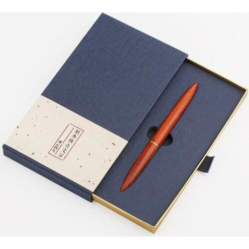 Solid wood+ quality brass signature pen set rosewood natural color rolller wooden pen business office as luxury gift customized