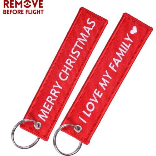New Christmas Gift Keychain Red Key Tag Fashion Car Keychains New Year Key Chain Chaveiro Motorcycles Key Chains Awesome Gift