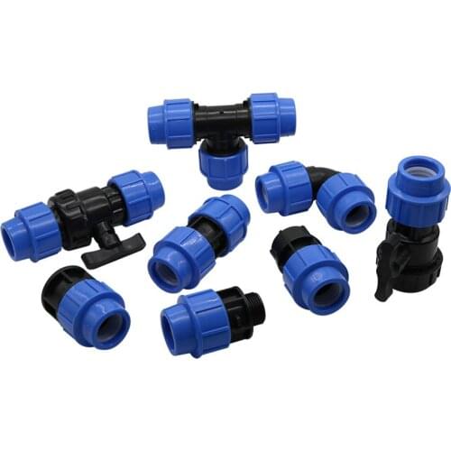 Straight Tee Elbow Type DN 25 Tube Connector 3/4" Female/Male Thread Adapter Garden Irrigation Water Pipe Connection Adapters