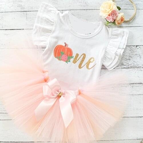 Personalize Pumpkin 1st Birthday Outfit Girl, Floral Pumpkin Tutu Outfit, Onesies Tutu Set