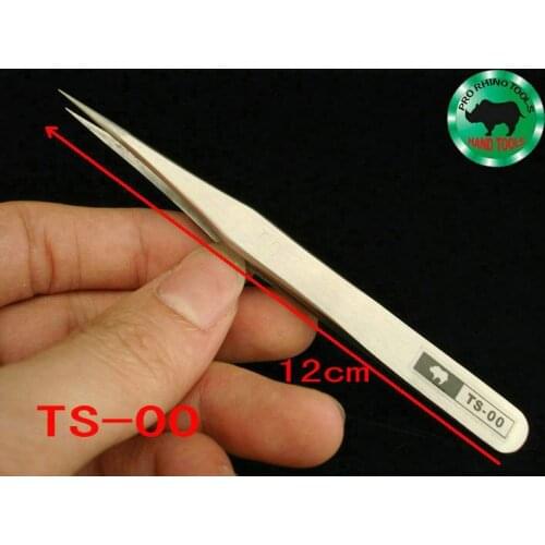 Japanese RHINO TS-00 Tweezers 12cm High-precision Super Hard Super Sharp Forceps For Repairing Watch or Mobile Tools