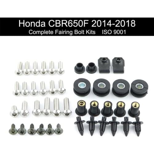 Fit For Honda CBR 650F CBR650F 2014 2015 2016 2017 2018 Motorcycle Complete Full Fairing Bolt Kit Side Covering Bolts Clips Nuts