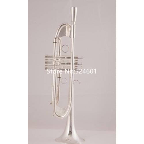 Falling Tune Bb Trumpet TR-305GS sliver Plated Musical International musical instrument with All accessories Free Shipping