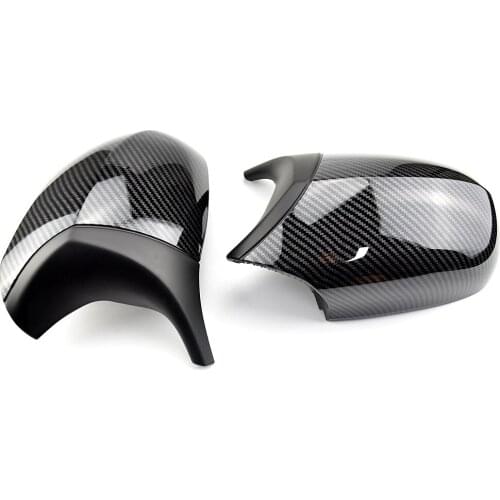 For BMW 3 Series E90 E91 LCI Facelift 2009 2010 2011 2012 One Pair Carbon Fiber Car Rear View Mirror Cover Cap
