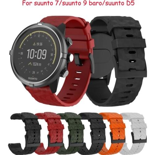 Silicone Strap Replacement WatchBand For suunto 7 D5 Wrist Bracelet for Suunto 9 Spartan Sport Wrist HR Baro Smart Watch Band