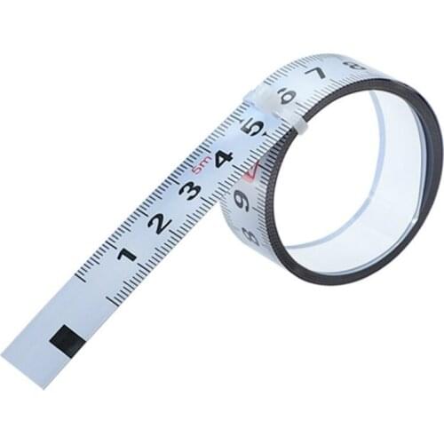 Width 19mm 1-5M Miter Track Tape Measure Tool Steel Self Adhesive Scale Ruler for T-track Router Table Woodworking Workbench