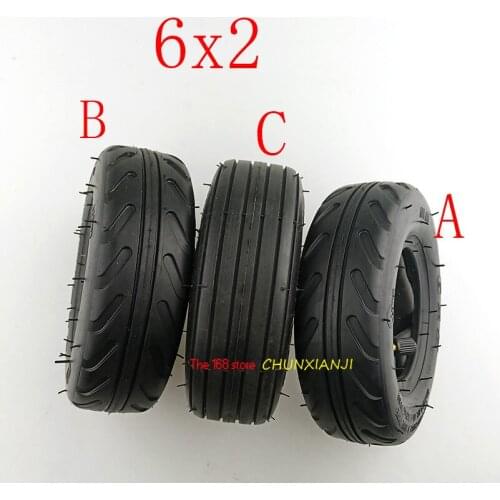 Good quality 6*2solid tyre 6 inch 6X2" Tire and Inner Tube Set for fastwheel F0 Electric Scooter Wheel Chair Truck Trolley Cart