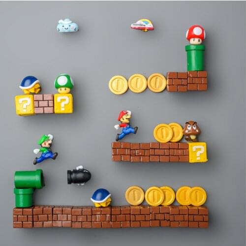 Super Mario decorative magnetic refrigerator magnet, interesting refrigerator magnet, cute refrigerator magnet