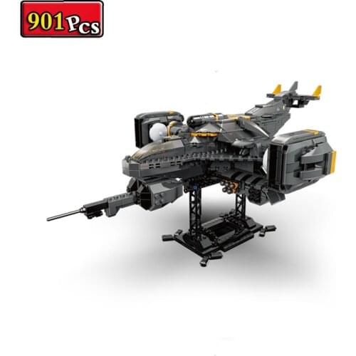 Military Series Sci-Fi Movie Future Technology Space Fighter DIY Model Building Blocks Bricks Toys Gifts