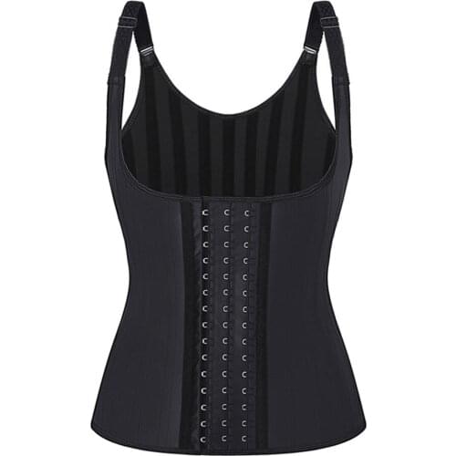 Womens Latex 25 Spiral Steel Boned Underbust Waist Training Shapewear Corset Halter Yoga Fitness Belt Waist Support Lose Weight
