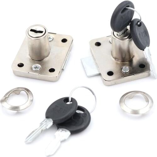 1Set Desk Drawer Dead Bolt Lock For Drawers Box Cabinet Cupboards Panel Two Keys Easy Installation
