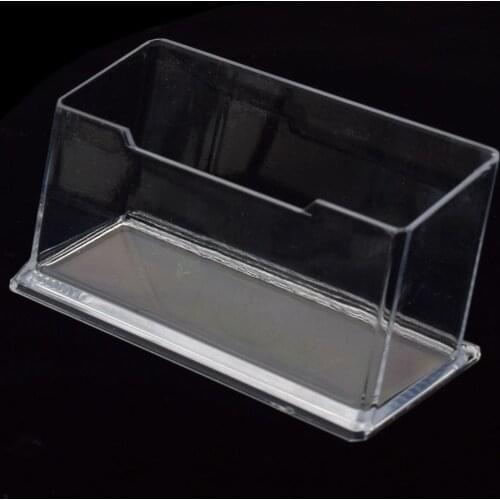 1 Pcs Clear Desk Shelf Box Storage Display Stand Acrylic Plastic Transparent Desktop Business Card Holder