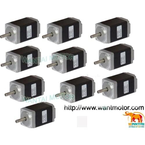 10 pcs Nema 11 Wantai stepper motor 1200g.cm,0.67A, 4 leads,51mm motor body length 3D CNC Printer