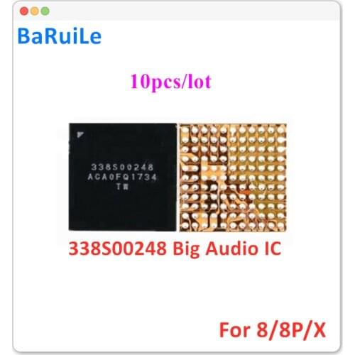 BaRuiLe 10pcs 338S00248 BIG AUDIO CODEC IC Chip U4700 CS42L75 For iphone X 8 8plus Replacement Part