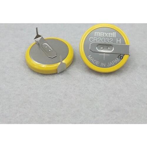 2pcs/lot Maxell CR2032H 3V Button Battery Computer Motherboard Batteries Cell with horizontal welding feet CR2032 H