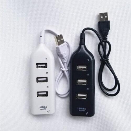 Free shipping 1 USB to 4 Ports USB2.0 HUB adapter Splitter for Laptop PC Mcbook