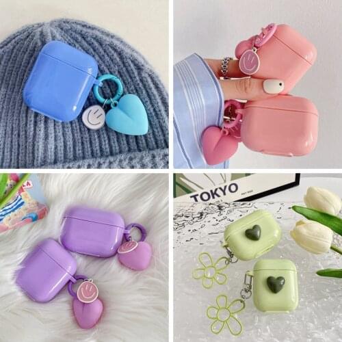 For AirPods Case Cute Cartoon Lucky Bear fashion Earphone Case For AirPods 2 Wireless Bluetooth Headset Cover with Keychain