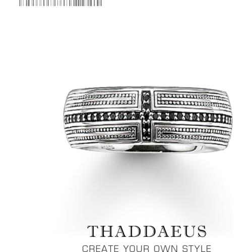 Black CZ Cross Ring,Europe Style Soul Jewelry Good Jewerly For Men And Women,2018 Gift In 925 Sterling Silver,Super Deals