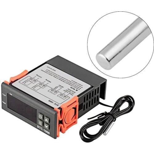 STC-1000 Digital Temperature Controller Centigrade Thermostat AC 110-220V Heating Cooling Controller With NTC Sensor Probe