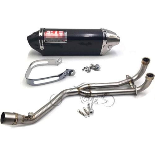 FOR Yamaha T-max Tmax 500 530 2002-2016 tmax530 tmax500 Full Exhaust System slip on with carbon fiber exhaust muffler